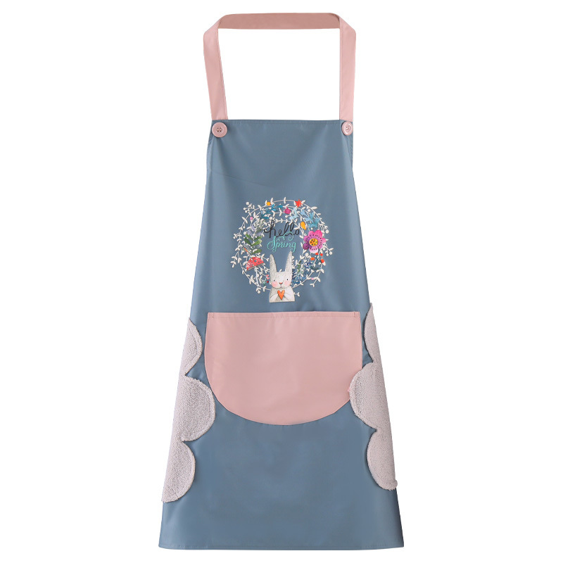 "Internet celebrity apron, home fashion, kitchen work, waterproof and oil-resistant, cute Korean version, customizable Logo work clothes. detail image 2