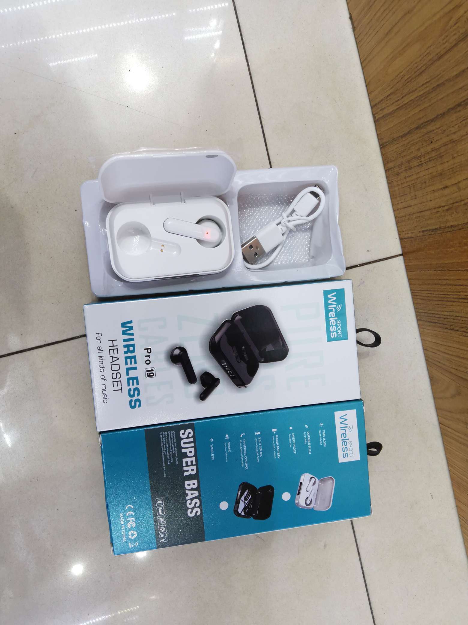 手机专用苹果头线控耳机 最新款Pro19高品质耳机线 兼容多品牌手机配件 手机专用线控耳机产品图
