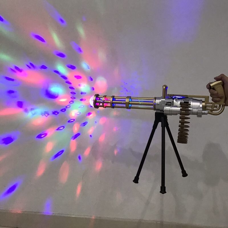 Gatling electric toy gun with 3D lighting, flashing, vibration, sound, light and music, factory direct supply, wholesale and hot sales Item Picture