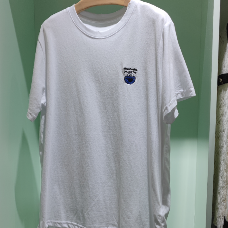 Jimmy Seio's 2021 summer new Sesame Street Versatile Cotton White T-shirt