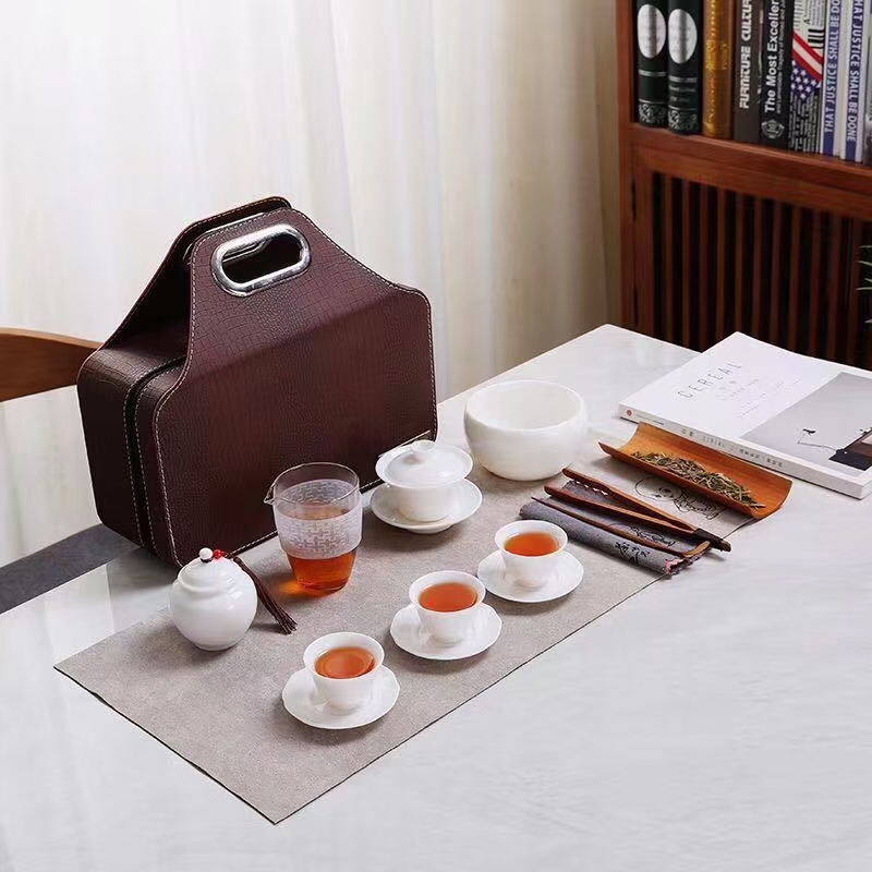 旅行茶具套装手提包包装高档陶瓷茶具套装红松工艺陶李家037详情图3
