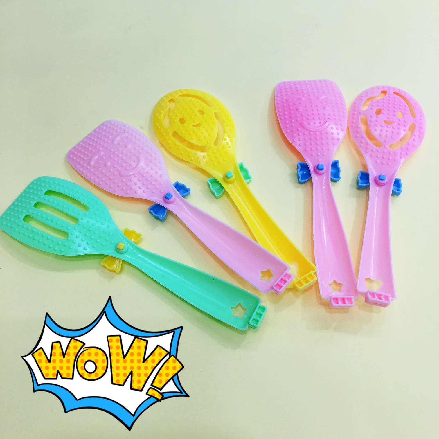 餐具塑料蝴蝶结女孩过家家马卡龙色配件赠品热销货源厂家直销批发详情图5