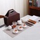 旅行茶具套装手提包包装高档陶瓷茶具套装红松工艺陶李家037图