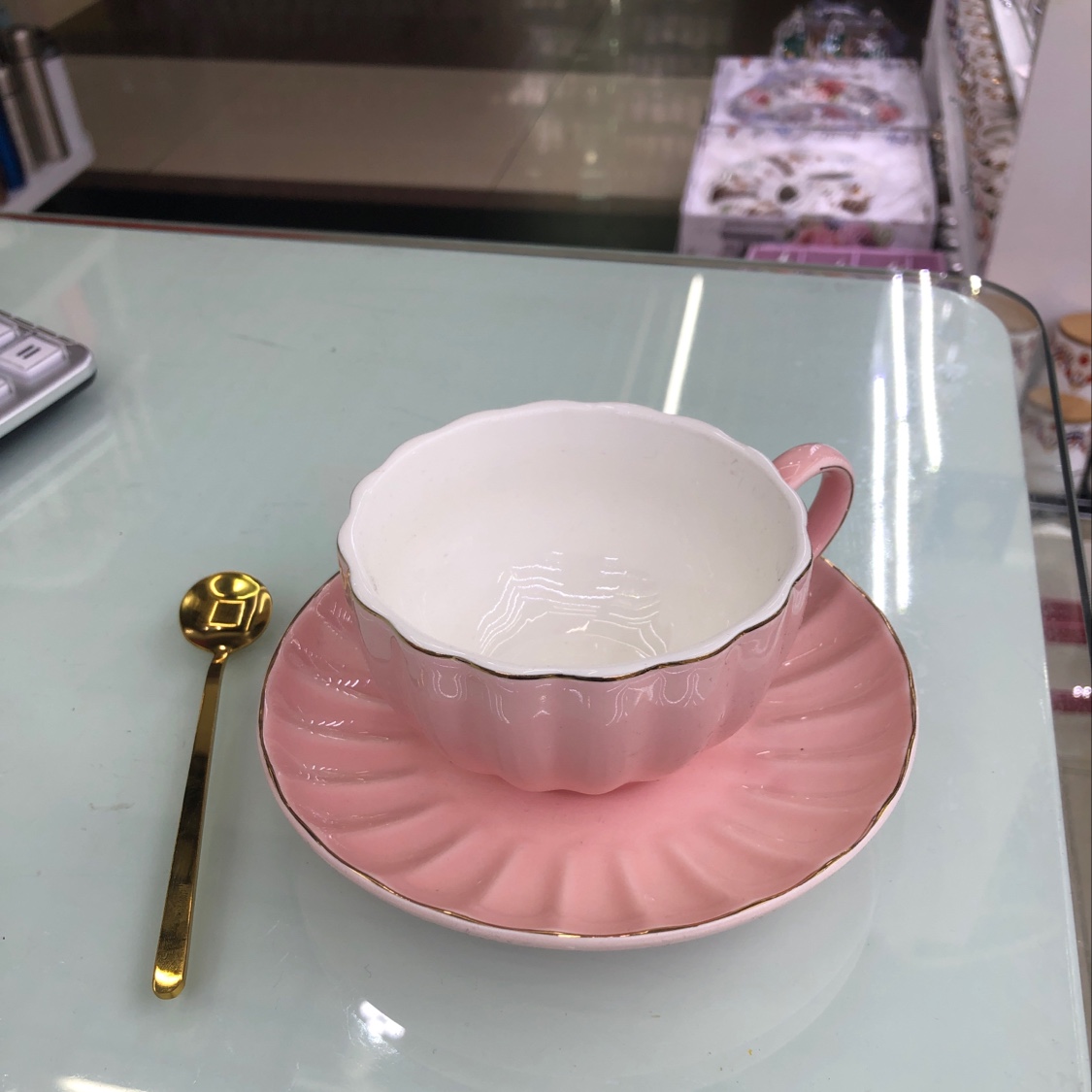 两杯两碟带勺带电镀铁架2118详情图2