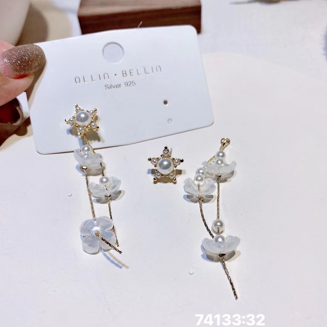 Five-Pointed Star Summer Fairy Earrings Korean Version Of Fashion Generous Trend Oulin Bellin-120 Specification drawing