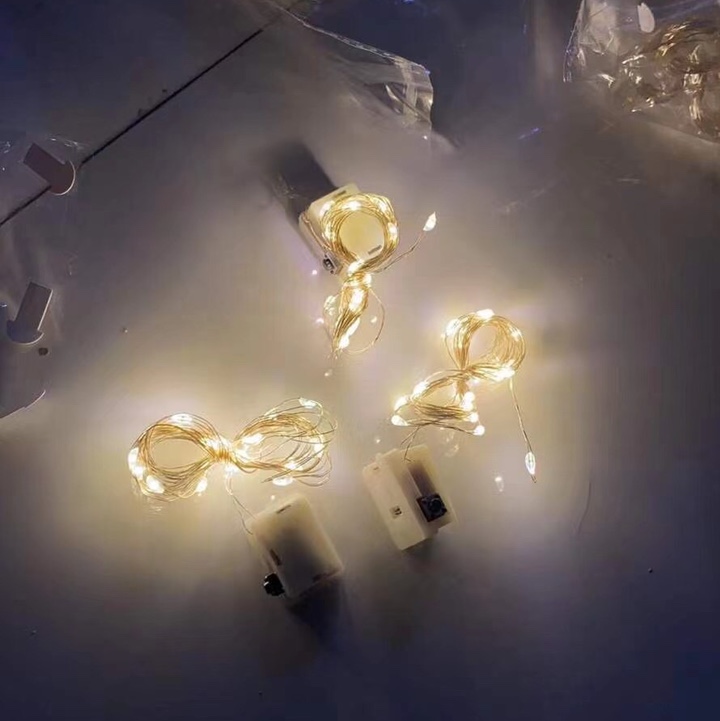 小白盒灯串  鲜花装饰灯蛋糕装饰灯图