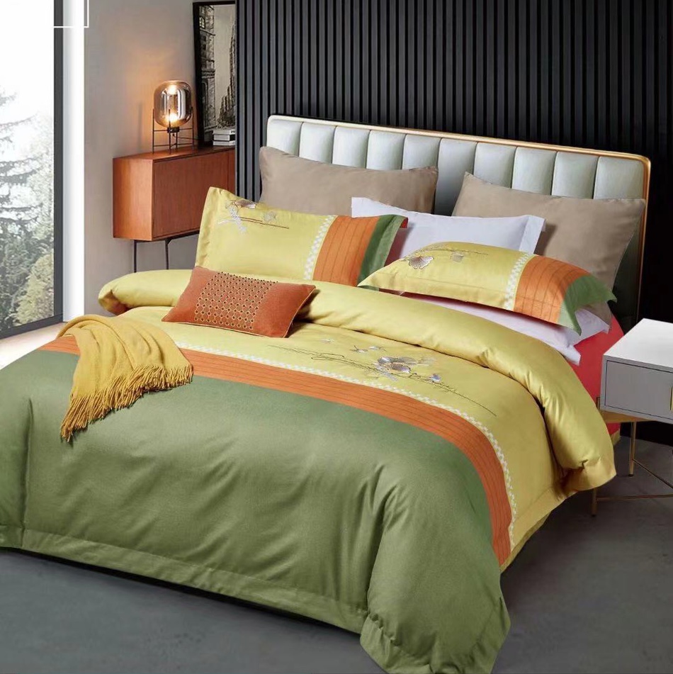 New Tencel Cotton Embroidery Four-Piece Set