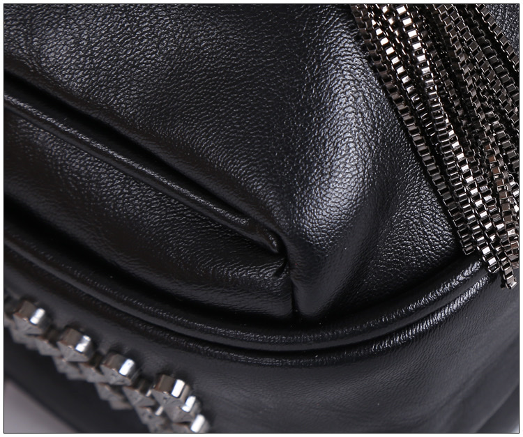 YJNK33多隔层小手提新款宝石链条斜挎流苏手机包详情图2