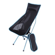 跨境直供户外野营便携折叠椅 铝合金沙滩靠背椅 露营月亮椅钓鱼椅