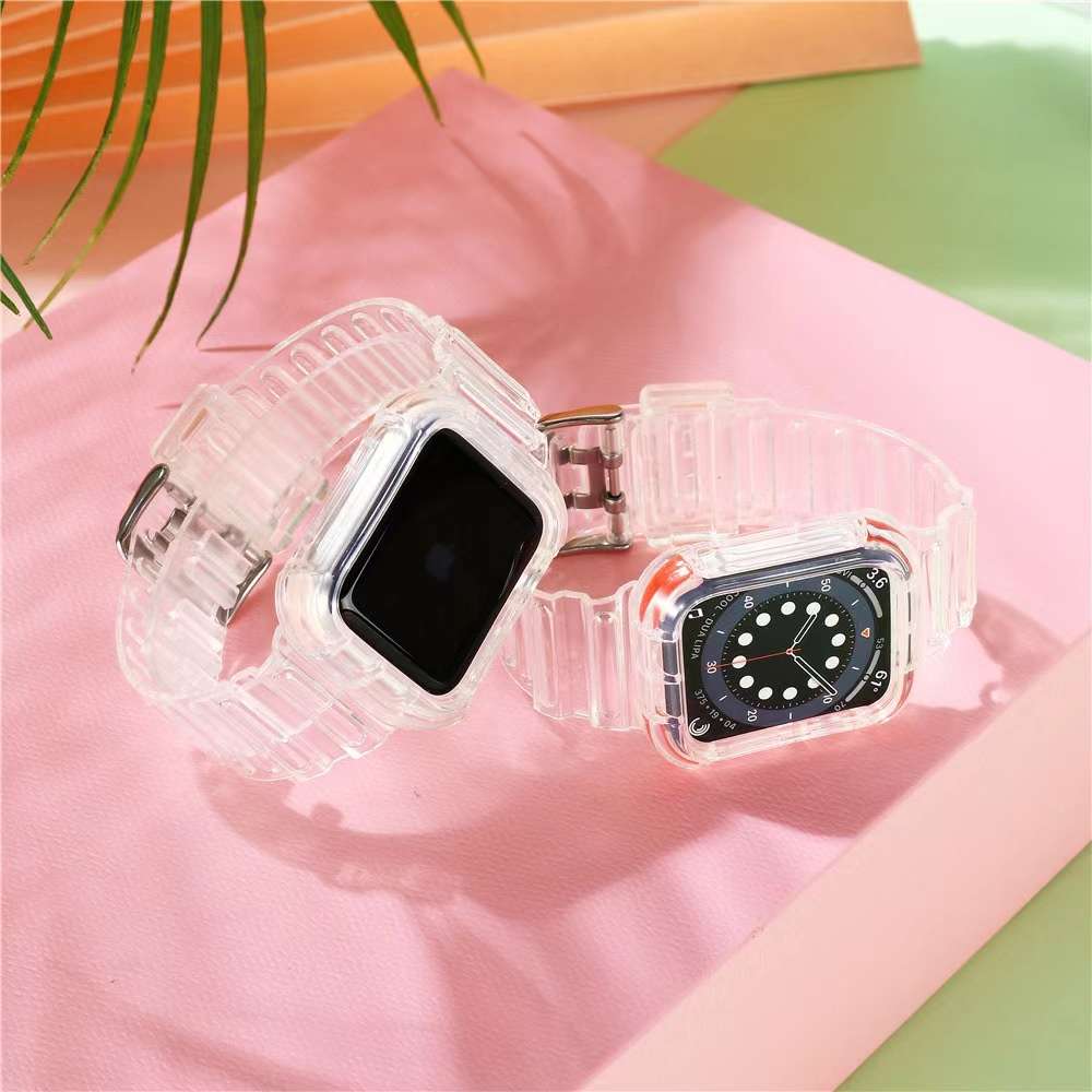 冰川2代晶透撞色表带 气垫角 适用apple watch 1/2/3/4/5/6.详情图5