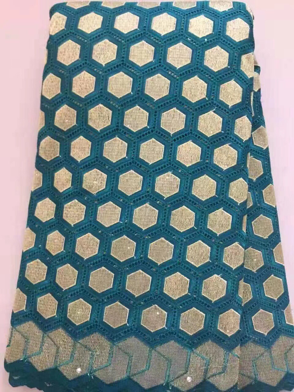 棉布刺绣满幅 7稍色可选 服装辅料白底实物图