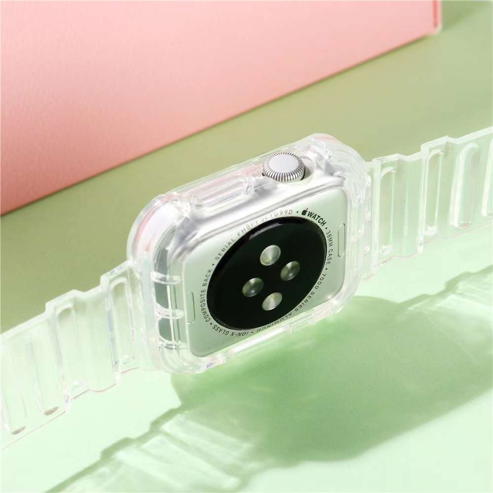 冰川2代晶透撞色表带 气垫角 适用apple watch 1/2/3/4/5/6.详情图1