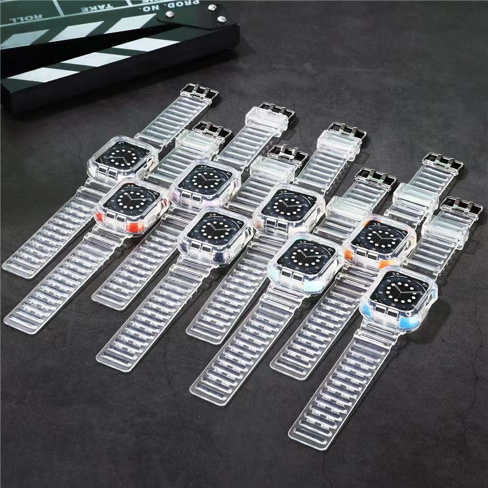 冰川2代晶透撞色表带 气垫角 适用apple watch 1/2/3/4/5/6.详情图12