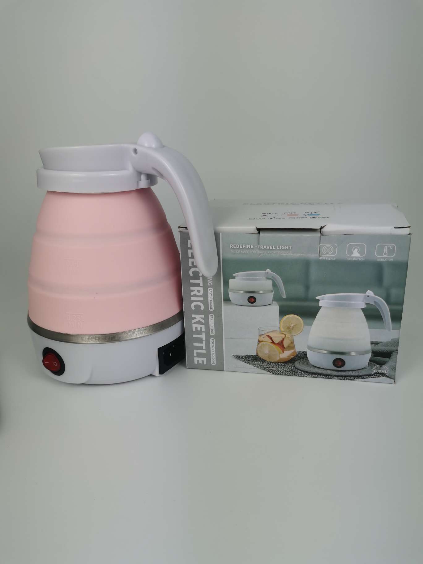 Close-up of folding kettle structure