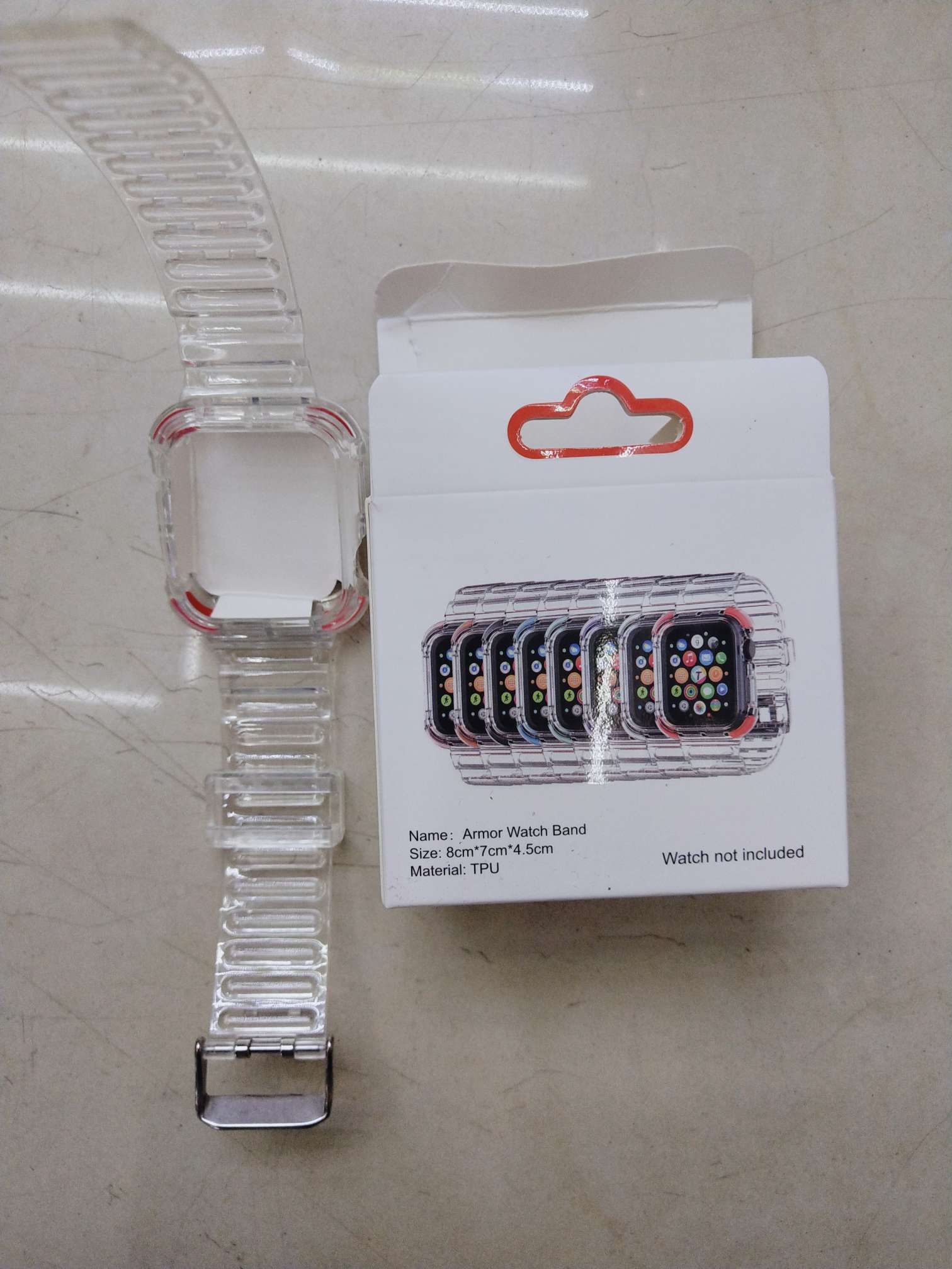 冰川2代晶透撞色表带 气垫角 适用apple watch 1/2/3/4/5/6.产品图