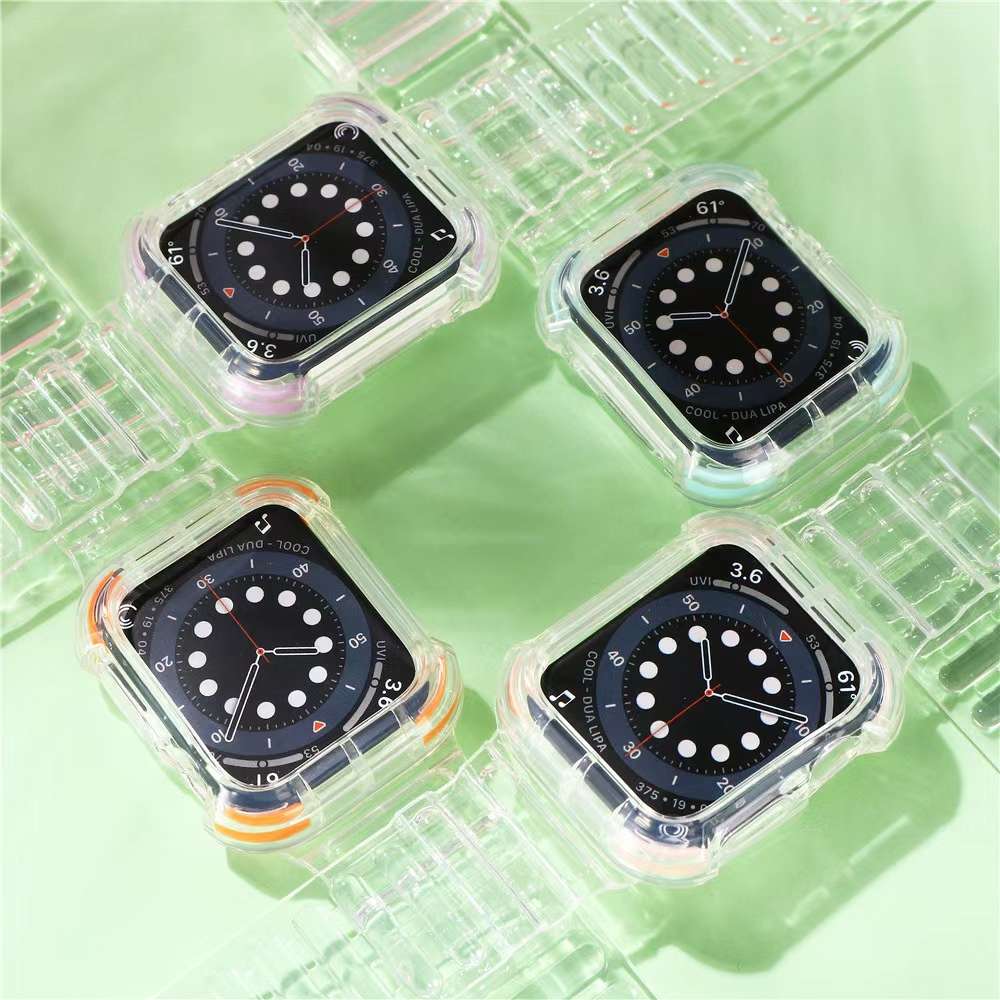 冰川2代晶透撞色表带 气垫角 适用apple watch 1/2/3/4/5/6.详情图6