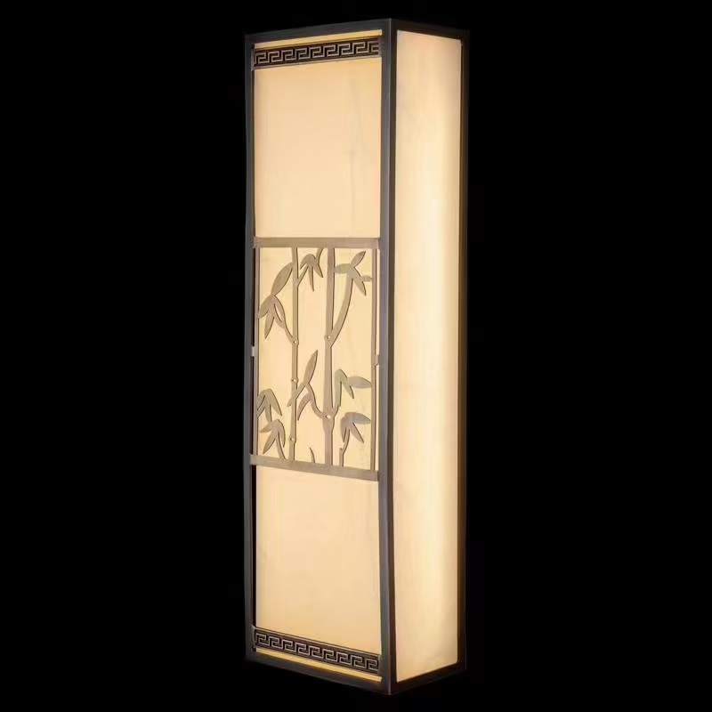 All-copper long strip wall lamp
