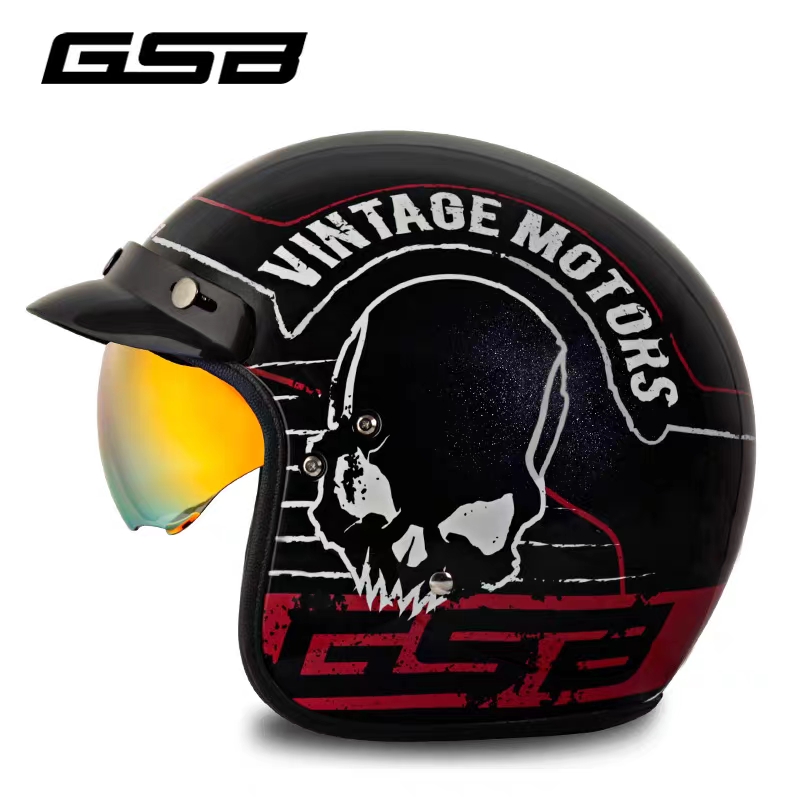 GSB electric car retro helmet half - cover men's and women's style helmet personality cool locomotive Crown Prince pilot helmet Application Scenario