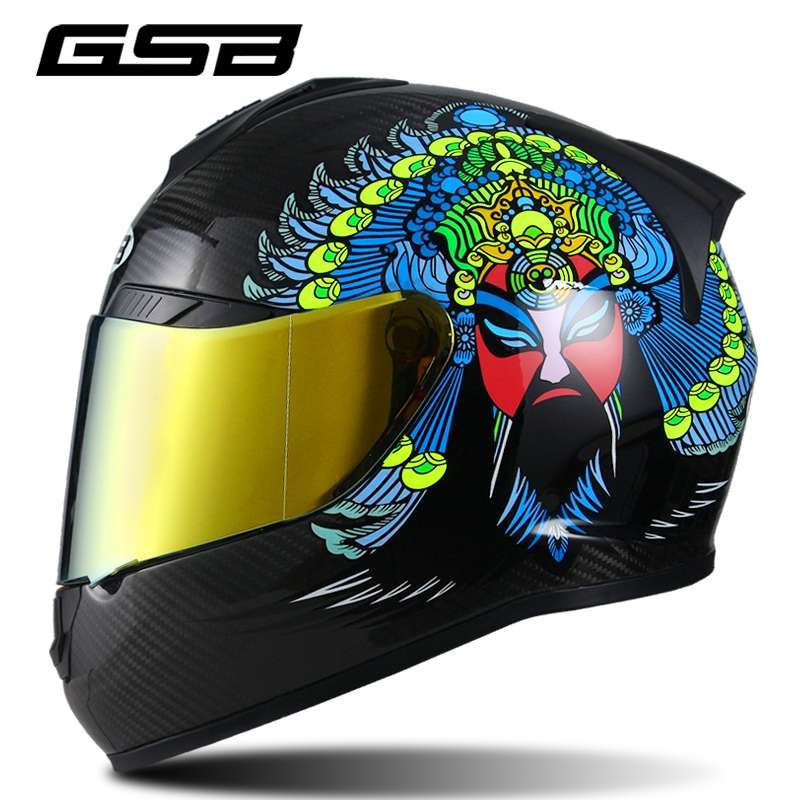 GSB carbon fiber motorcycle helmet full cover Guan Gonghua locomotive carbon fiber running helmet Male and female RC-3 racetrack helmet Application Scenario