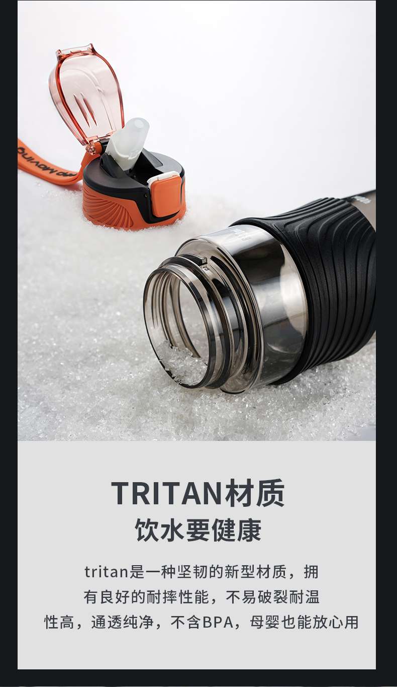 # Hellodream上诚新品上市
*H-6222 酷跑太空杯650ML
*美国进口Tritan环保材质
*自弹式硅胶详情图2