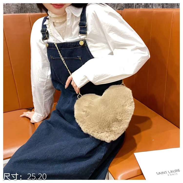 毛绒包包挂件箱包潮流女包1桃心包详情图2