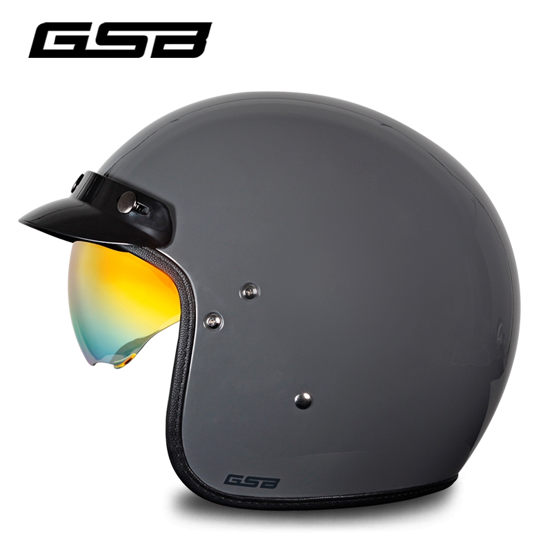 GSB electric car retro helmet half - cover men's and women's style helmet personality cool locomotive Crown Prince pilot helmet full figure