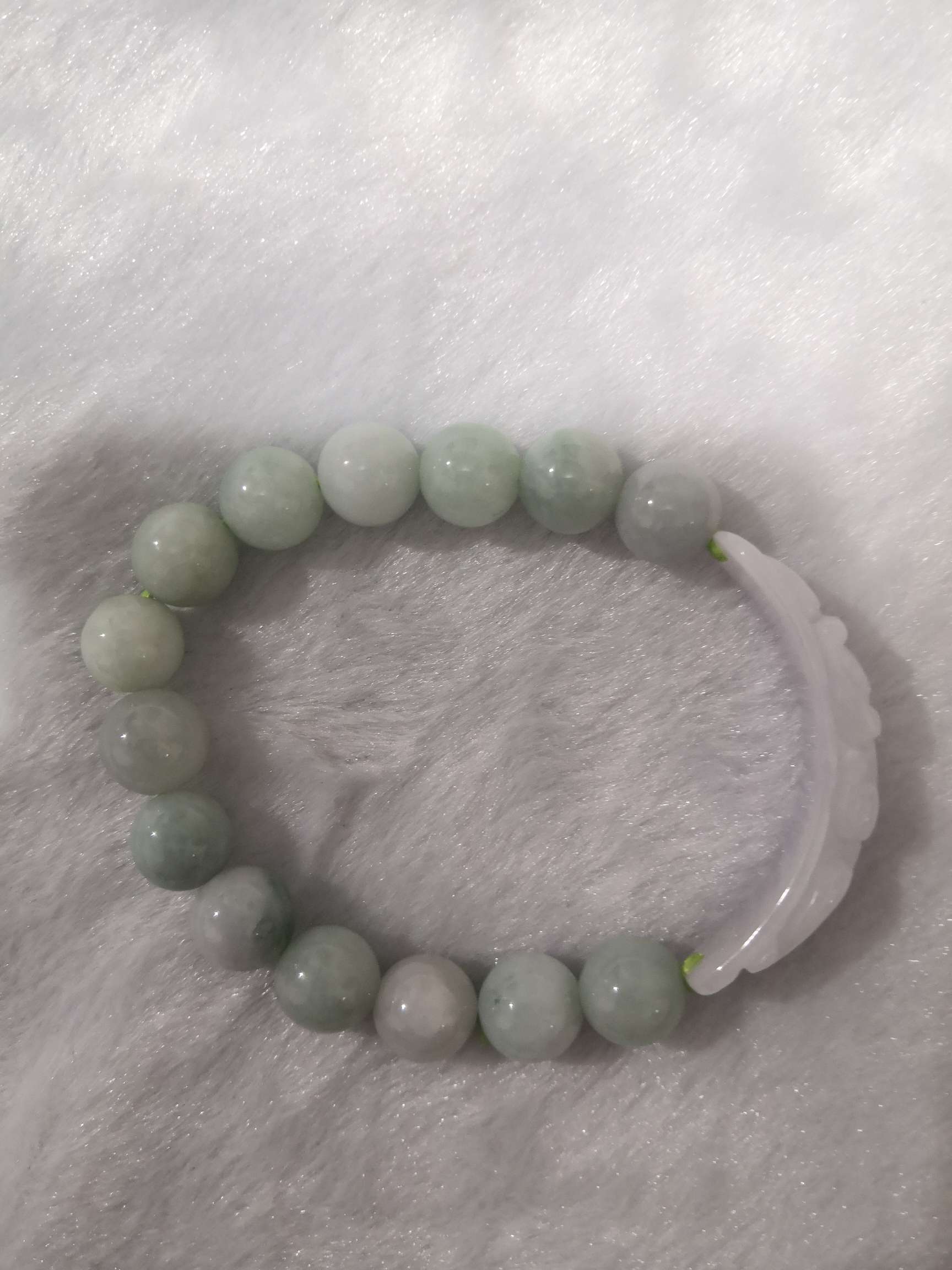 天然紫罗兰翡翠手串手镯玉兰花雕刻详情图3