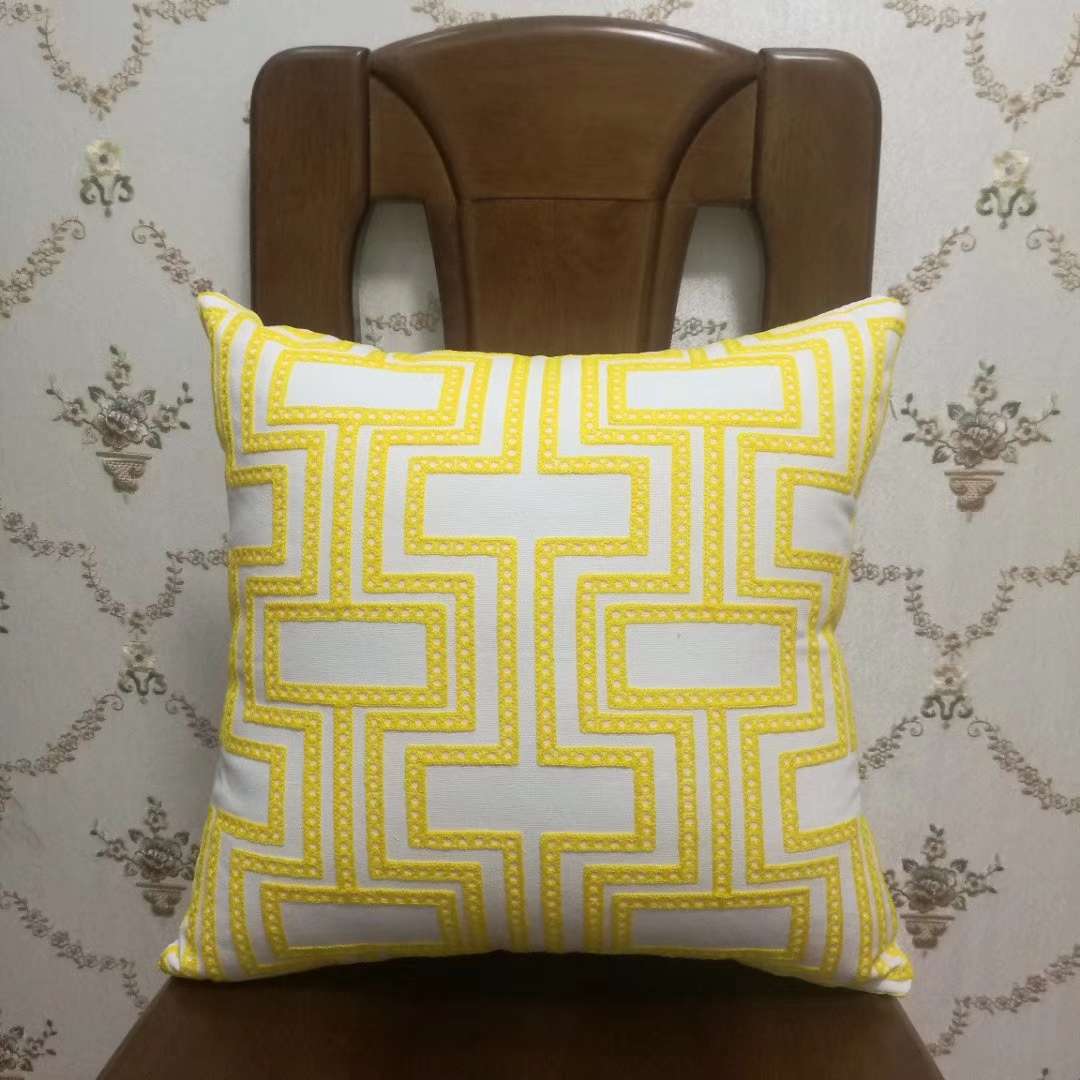 Nordic fresh and clean pure cotton embroidered home textile cushions, cushions, car sofas and office supplies detail image 6