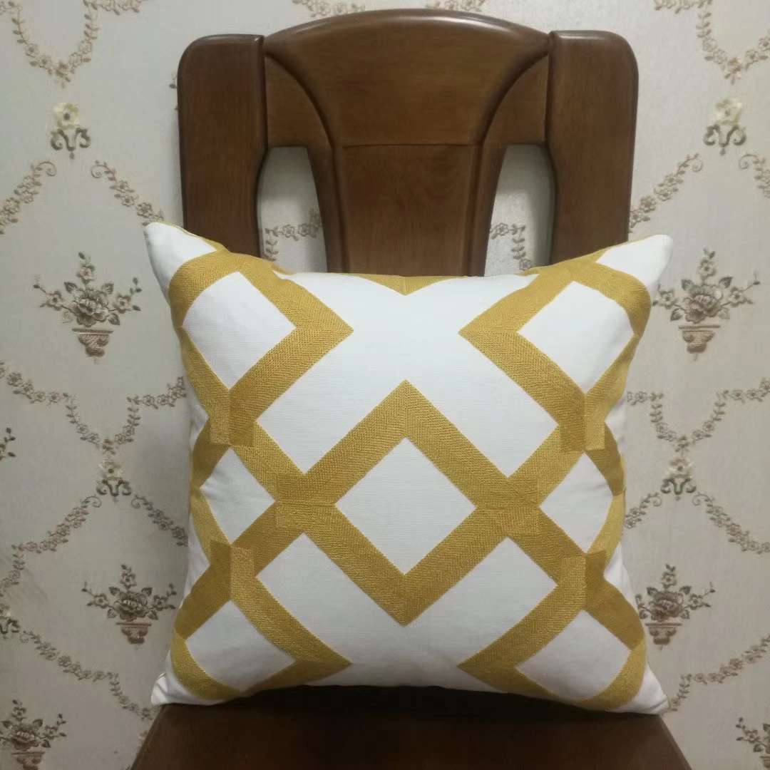 Nordic fresh and clean pure cotton embroidered home textile cushions, cushions, car sofas and office supplies detail image 4