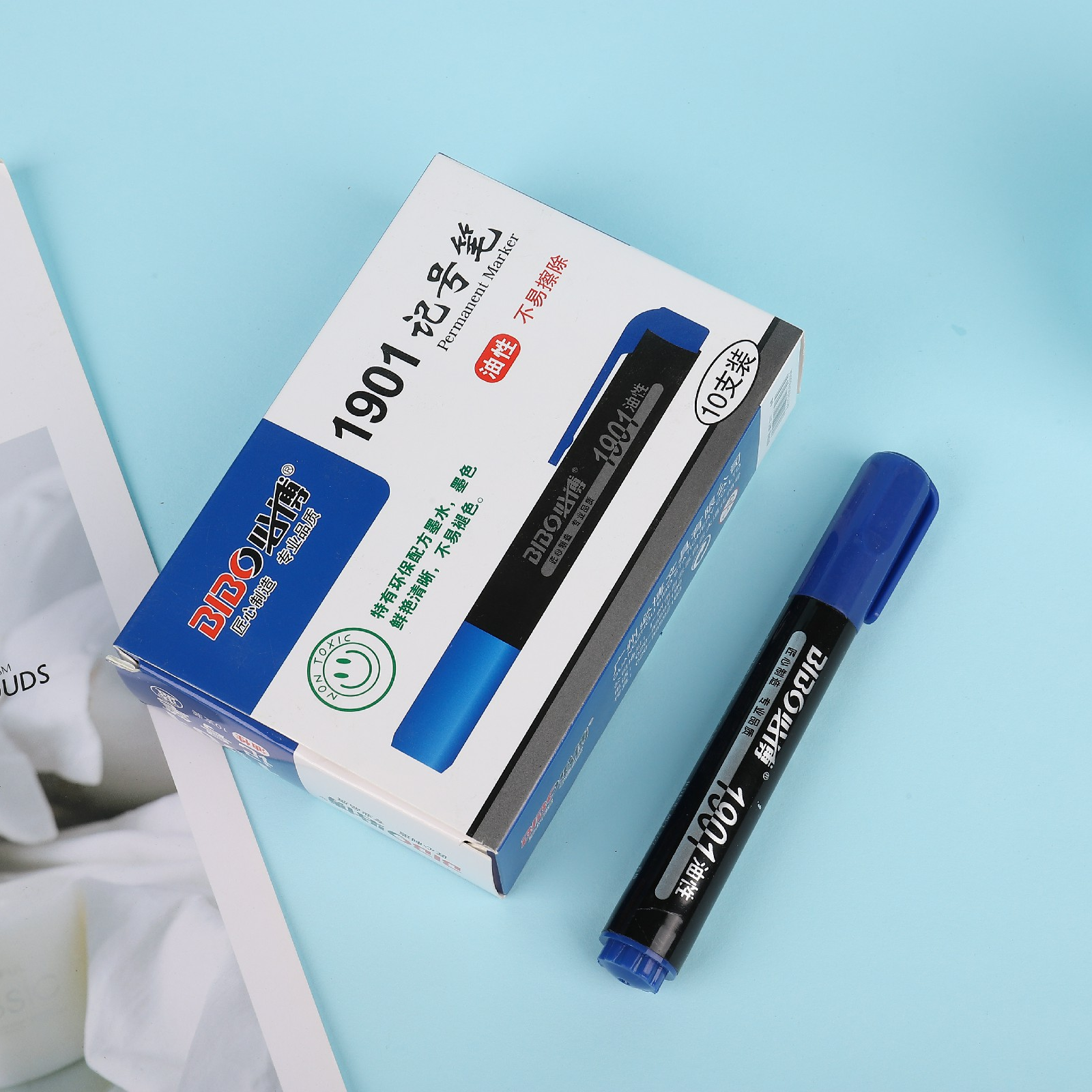 Bibo Oil-Based Marker, Durable, Not Easy To Erase, Quality Assurance
Blue, Model: 1901--B