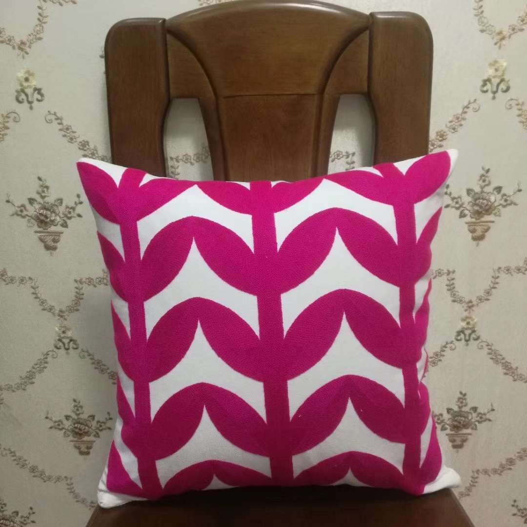 Nordic fresh and clean pure cotton embroidered home textile cushions, cushions, car sofas and office supplies detail image 3