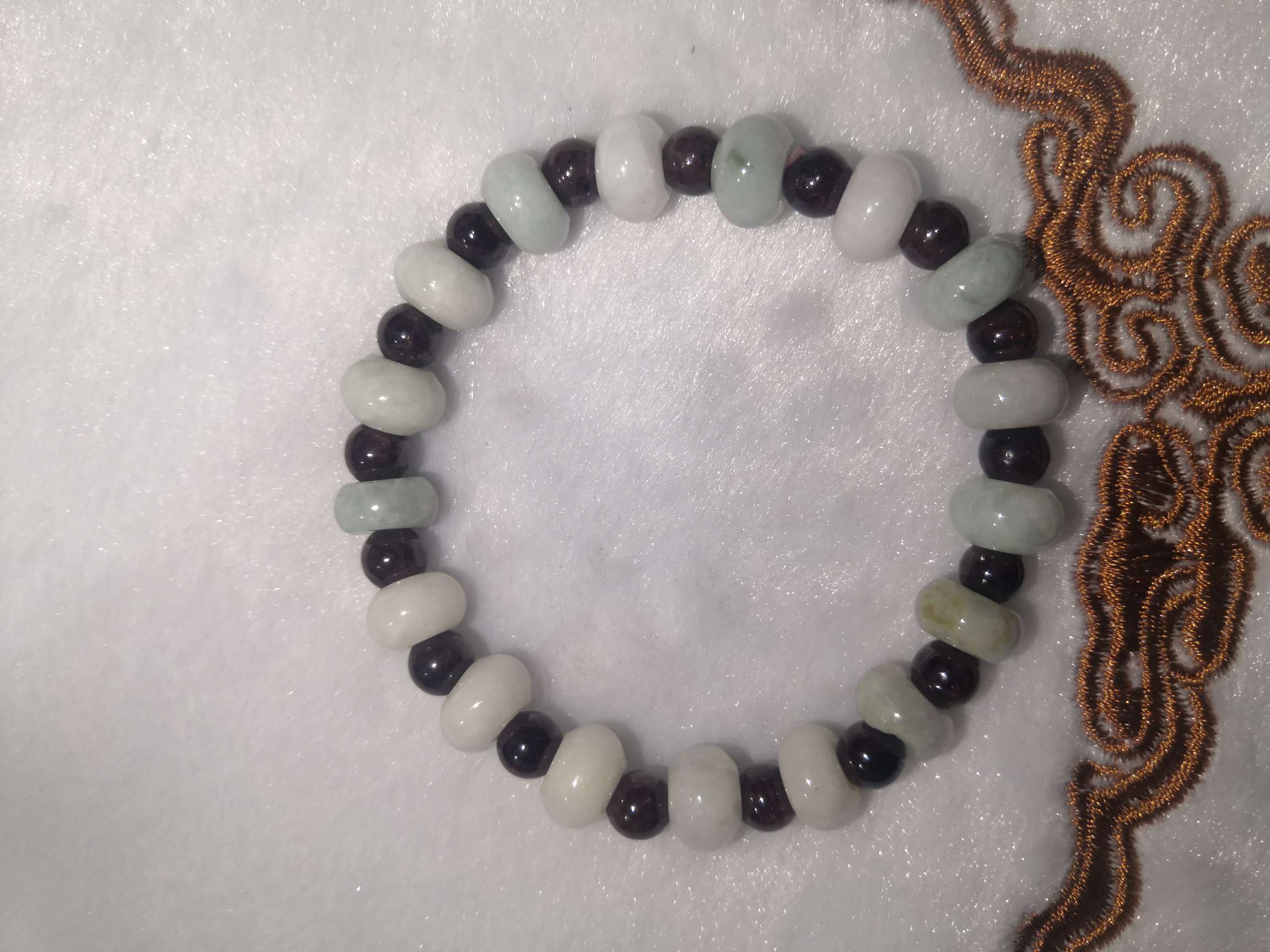 纯天然翡翠玛瑙石榴石手链手串首饰本命年散珠礼物详情图1