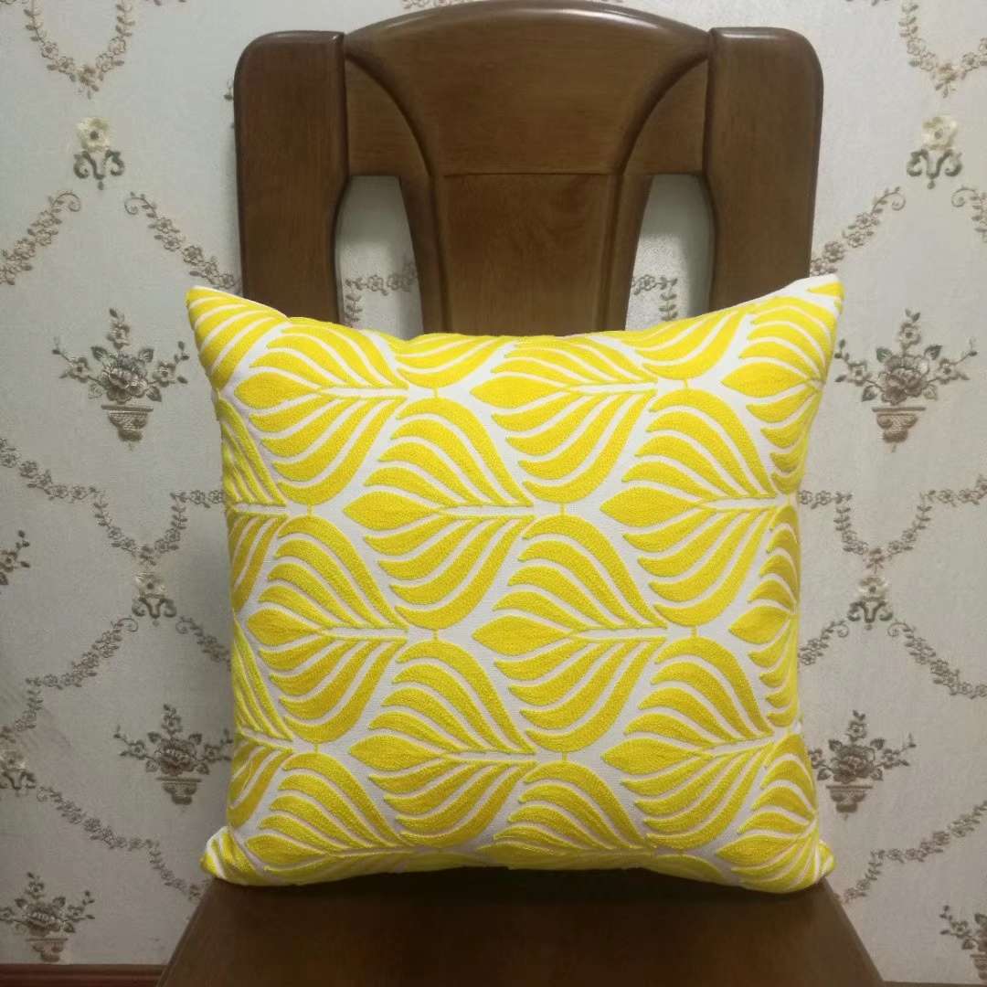 Nordic fresh and clean pure cotton embroidered home textile cushions, cushions, car sofas and office supplies detail image 8