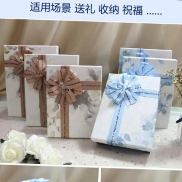 Tianxiang Craft Gift Box, creative high-end wallpaper, rectangular, large, medium and small three-piece set gift box packaging box, paper box full figure