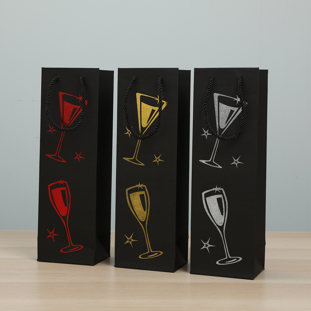 Wine packaging bags, gift bags, sample customization, factory direct sales, wholesale in stock, gilding, Logo printing available