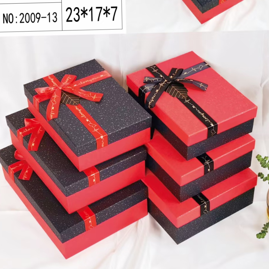 Tianxiang Craft Gift Box Creative rectangular three-piece set gift packaging box, gift box, paper box full figure
