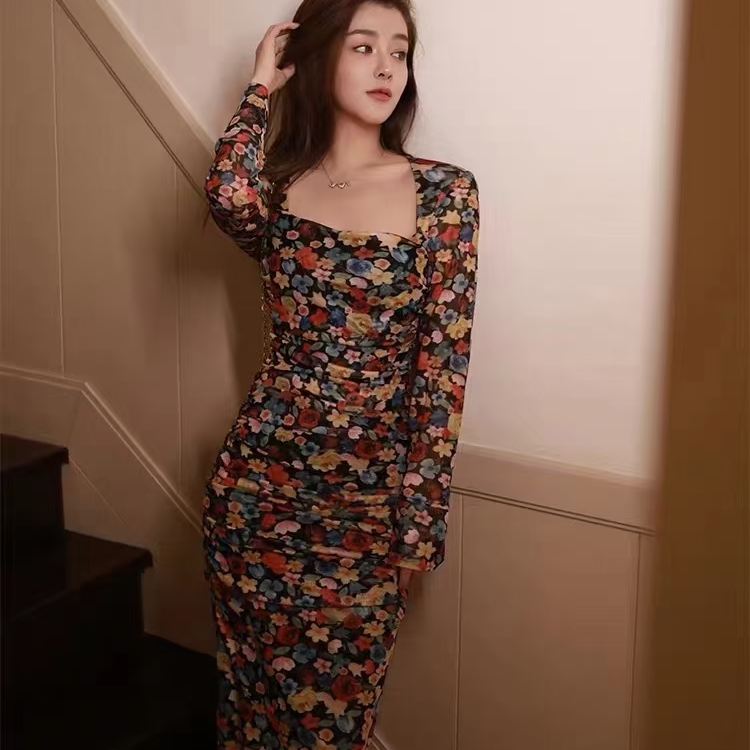 Floral print dress