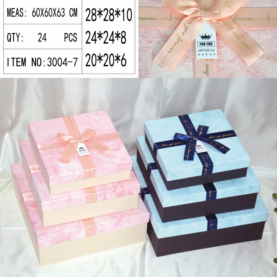 Tianxiang Craft Gift Box Creative square large, medium and small three-piece set gift box, packaging box, paper box and gift box full figure