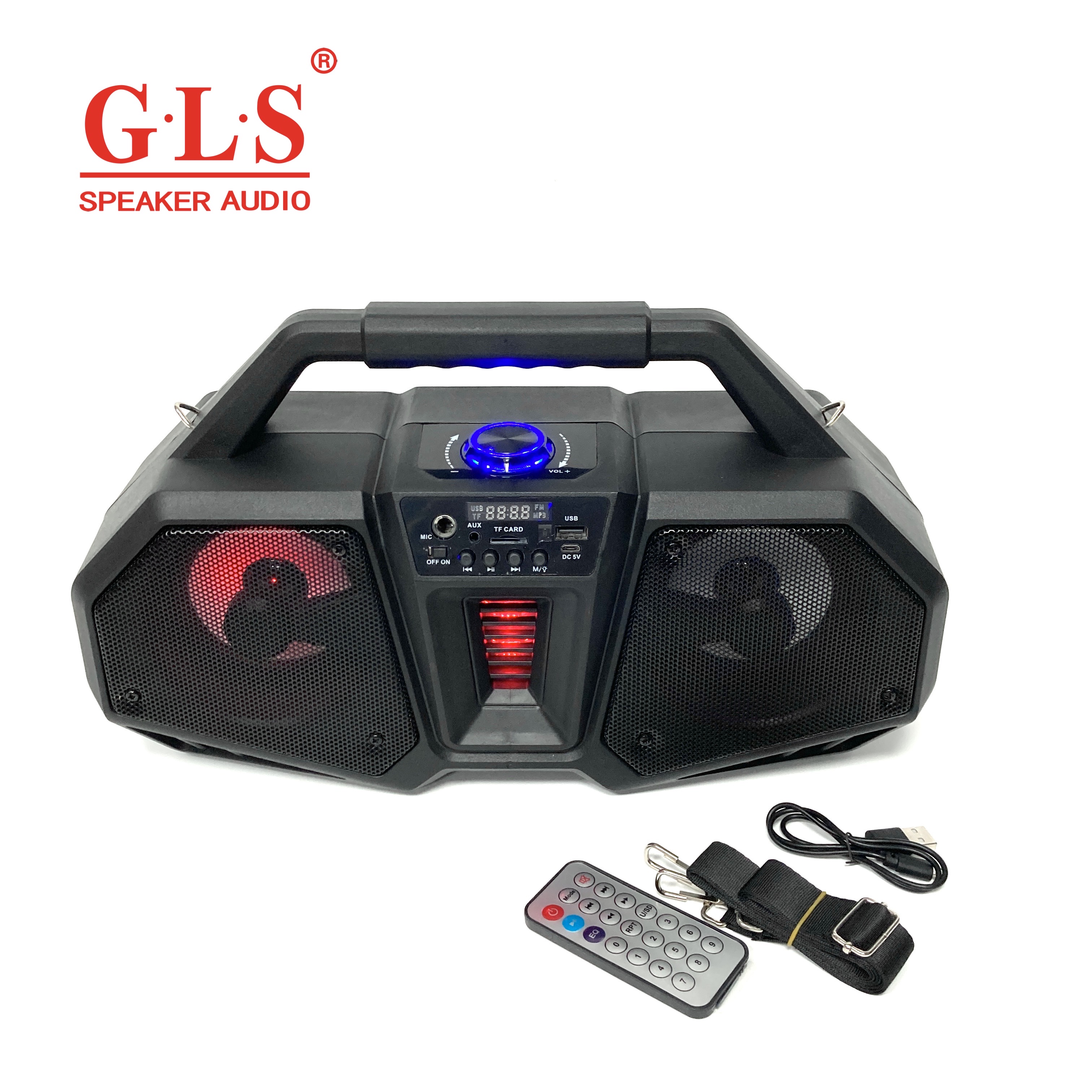 ZQS-4216新款大功率广场舞遥控收音机手提便携式背带蓝牙音箱详情图3