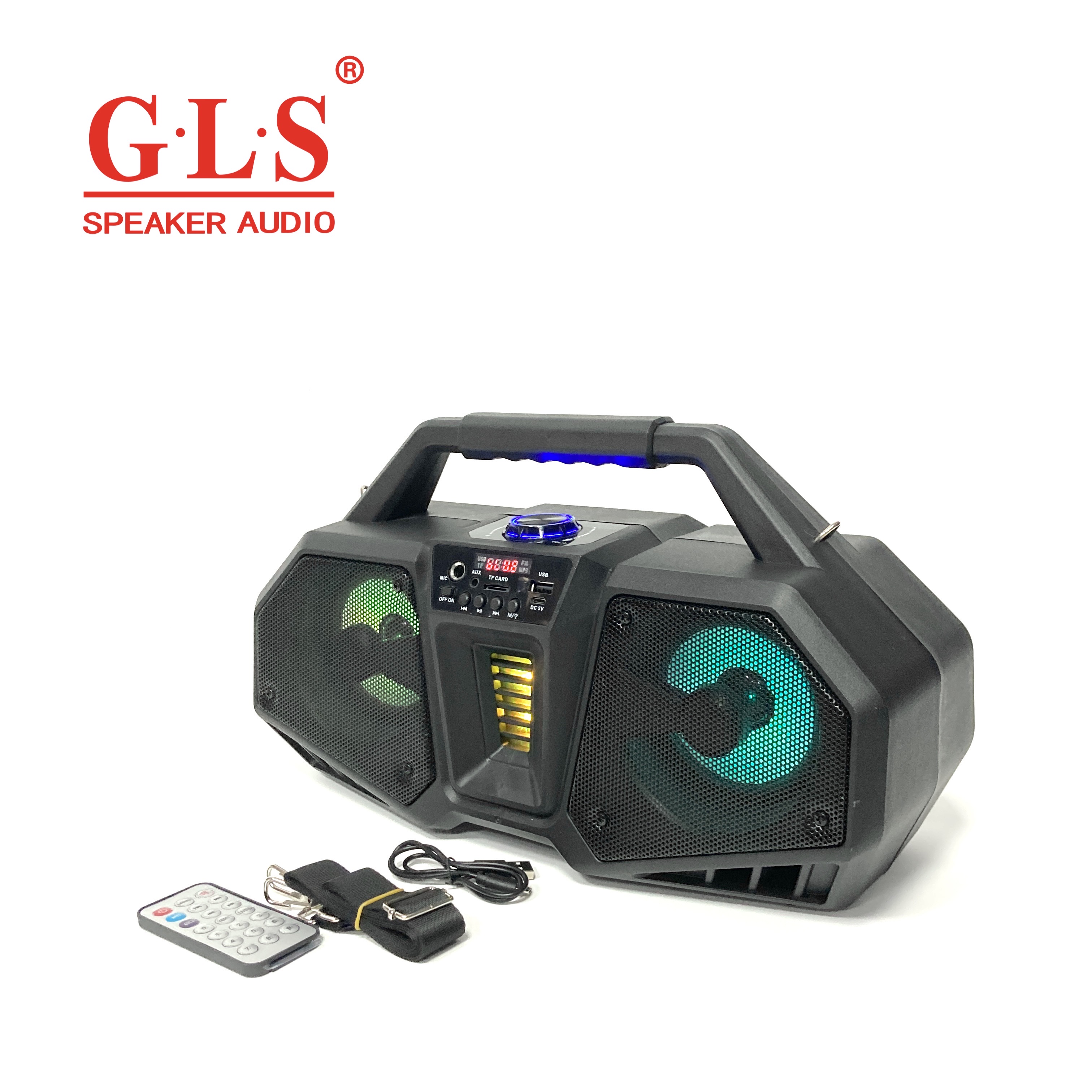 ZQS-4216新款大功率广场舞遥控收音机手提便携式背带蓝牙音箱详情图4