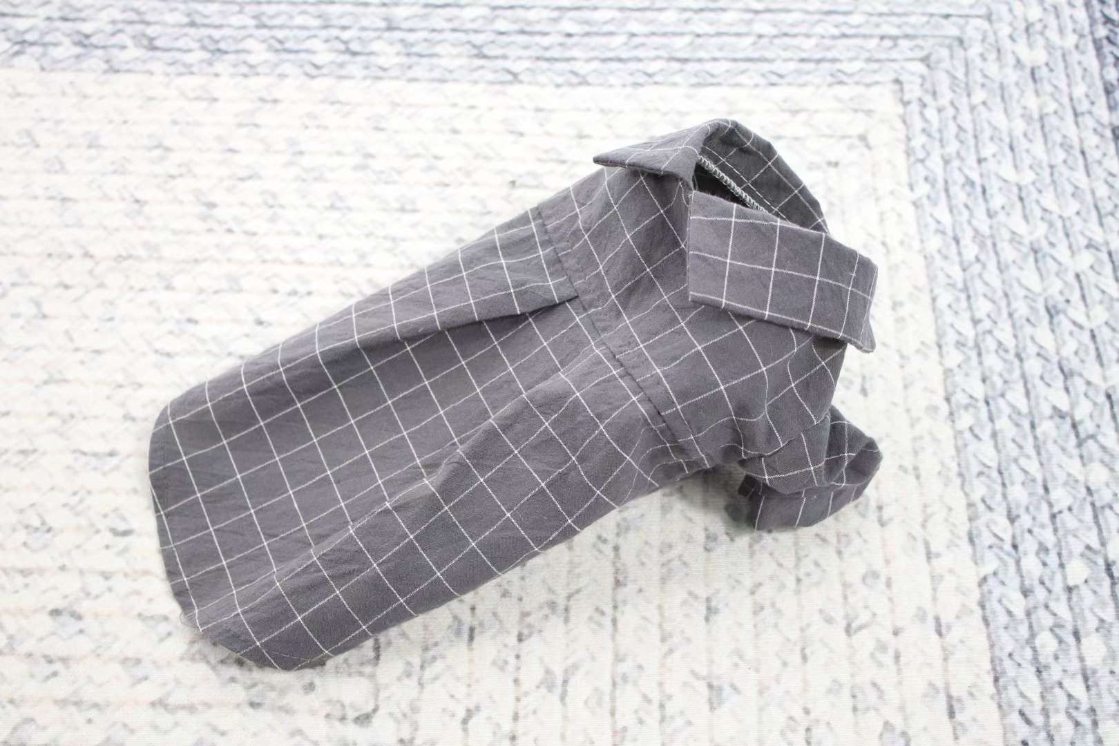 宠物用品，夏季来临我们的爱宠们也需要换新装啦！格子衬衫不可缺少的衣服！详情图5