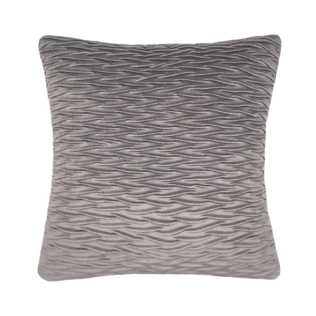 Nordic solid-color pleated water-patterned throw pillow, cushion, backrest and square pillowcase detail image 3