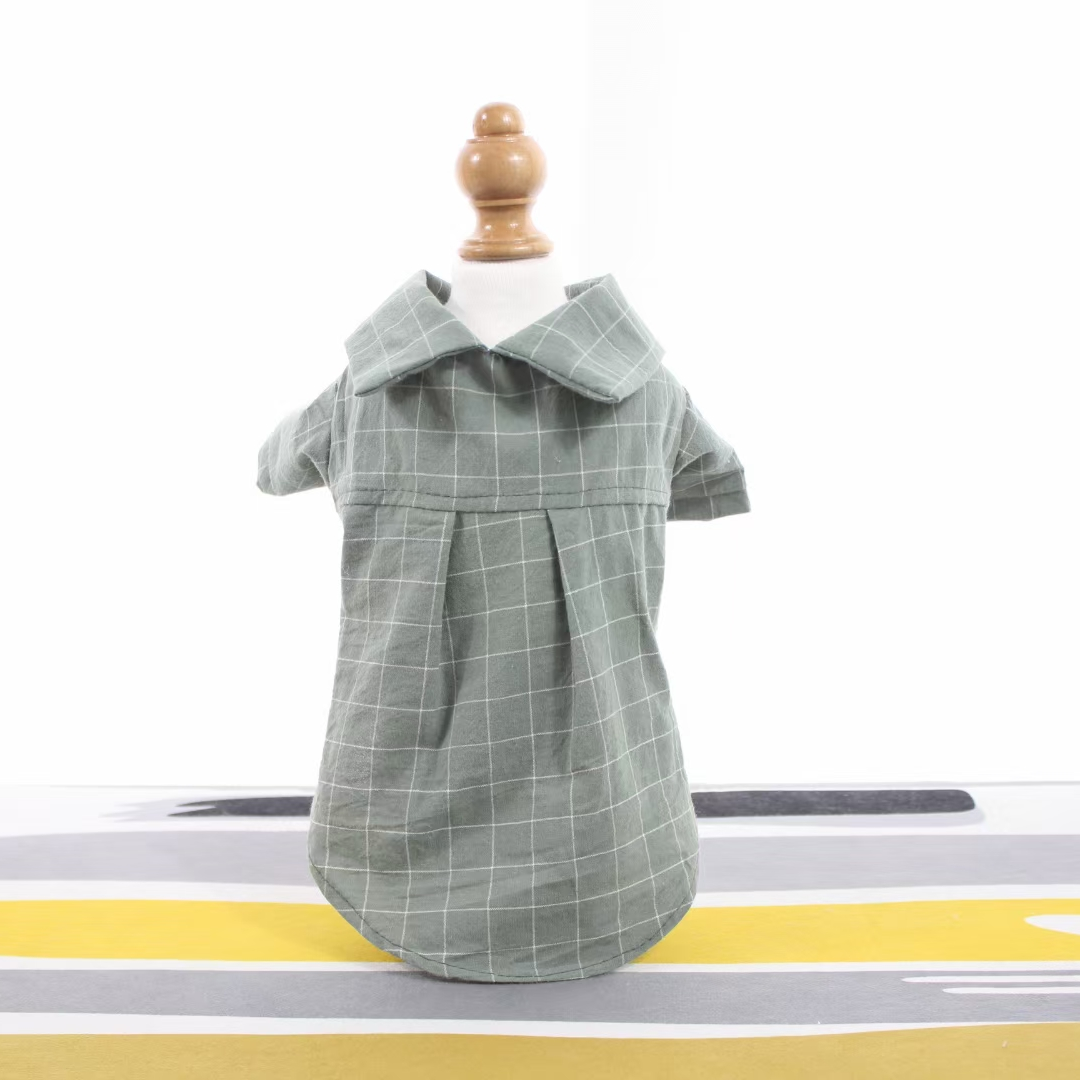 宠物用品，夏季来临我们的爱宠们也需要换新装啦！格子衬衫不可缺少的衣服！