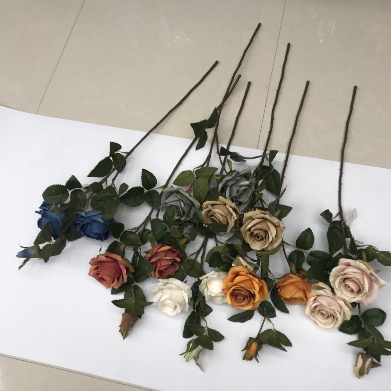 Three diamond roses