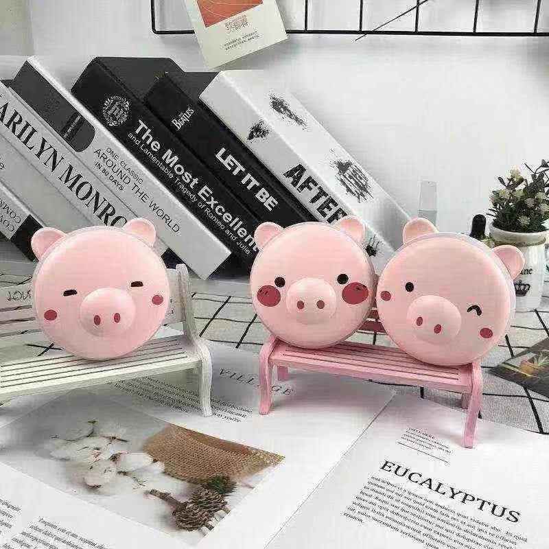 Mini Piglet Charging Fan With Light Mirror undefined