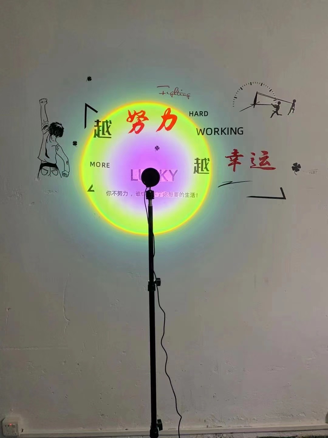 Usb Plug-In Sunset Lamp Desktop Application Scenario