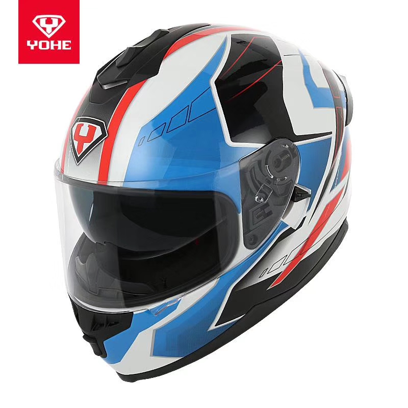永恒摩托车安全头盔全覆式双镜片跑盔防水透气轻便舒适图