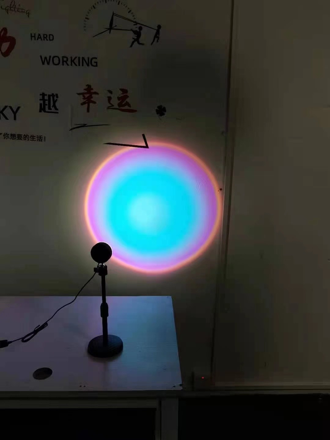 Usb Plug-In Sunset Lamp Desktop Specification drawing
