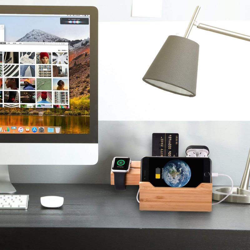 手机充电器 手机支架 竹子多口手机充电器 平板电脑充电支架 手机充电支架 桌面充电器 U3A详情图4