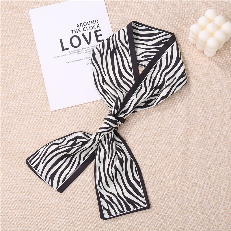 European And American Women's Hair Accessories Net Red Ponytail Tie Hair Scarf Streamer French New Fashion Hair Bow Headband details Picture